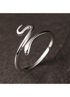 Depend Luxurious And Delicate Silver Ring Made With High Quality And Precision From S925 Sterling Silver In The Shape Of A Coiled Snake To Give A Wonderful Look To The Princess Who Deserves It  - Image 5