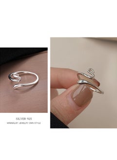 Depend Luxurious And Delicate Silver Ring Made With High Quality And Precision From S925 Sterling Silver In The Shape Of A Coiled Snake To Give A Wonderful Look To The Princess Who Deserves It  - Image 3