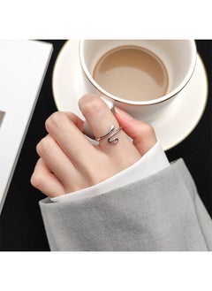 Depend Luxurious And Delicate Silver Ring Made With High Quality And Precision From S925 Sterling Silver In The Shape Of A Coiled Snake To Give A Wonderful Look To The Princess Who Deserves It  - Image 2