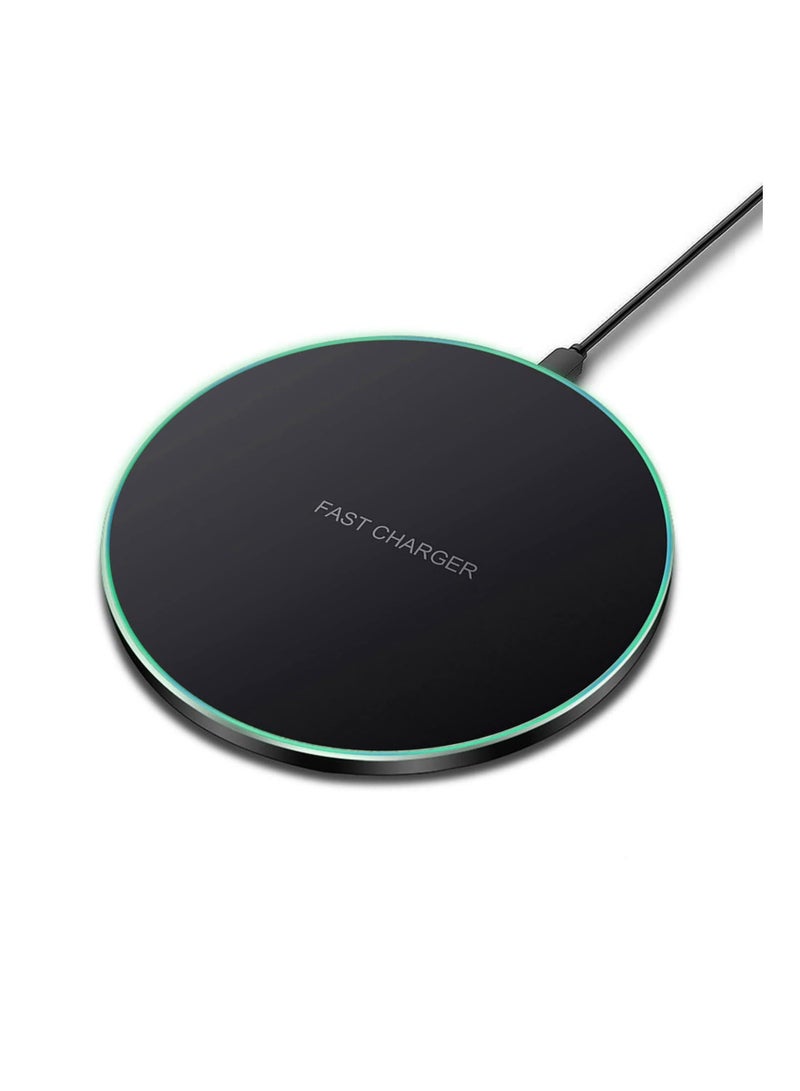 كابتن تيك Wireless Charger Fast Wireless Charging Pad Compatible with iPhone 11, 12, 13, 14 Pro/Pro Max, 13/14 Mini, XS, XS Max, XR, 8 Plus, for Samsung Galaxy/Note, Galaxy Buds - Image 1