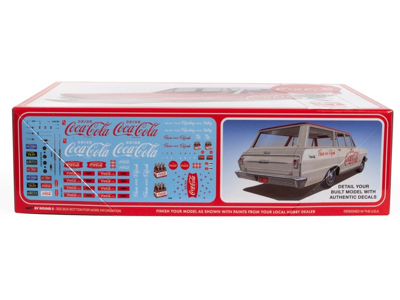 AMT 1963 Chevy II Nova Wagon w/Crates Coke 1:25 Scale Model Kit - Image 3