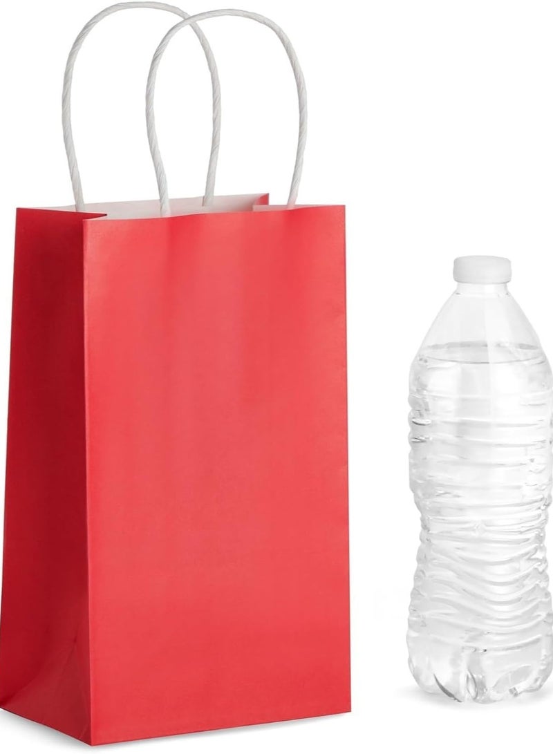 أكياس هدايا ورقية صغيرة 12 قطعة قياس  8.5*15*22 سم تتميز هذه الأكياس بتصميم أنيق وبسيط باللون الأحمر، مما يجعلها مثالية لتقديم الهدايا في المناسبات المختلفة ,  عالي الجودة مما يجعلها قوية ومتينة وقا - Image 5