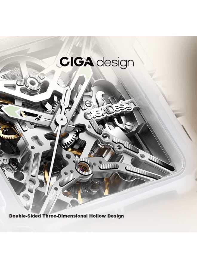 Ciga Design Ceramic Mechanical Watch, Jimei. Ink Mechanical Watch, Fully Skeletonized Fashionable Women's Watch - Image 1