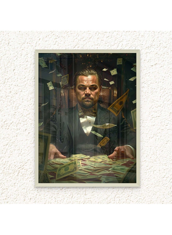 آرت دیکور  ديكور فني مؤطر بطباعة صورة فنية جميلة لليوناردو دي كابريو فن البوب ​​غاتسبي العظيم - عمل فني مشهور لديكور الحائط في المنزل، وغرفة المعيشة، والمكتب - Image 1