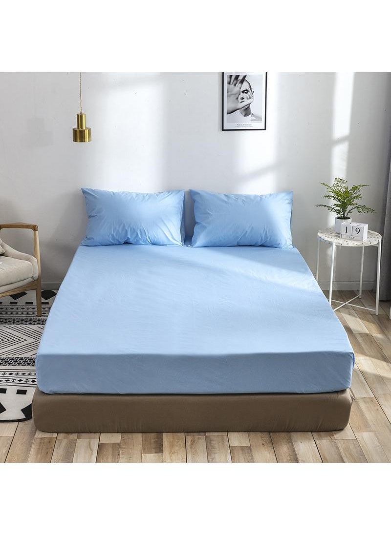 Y&D 3-Piece Solid Color Bed Sheets Set Waterproof Breathable Mattress Cover  - Image 1
