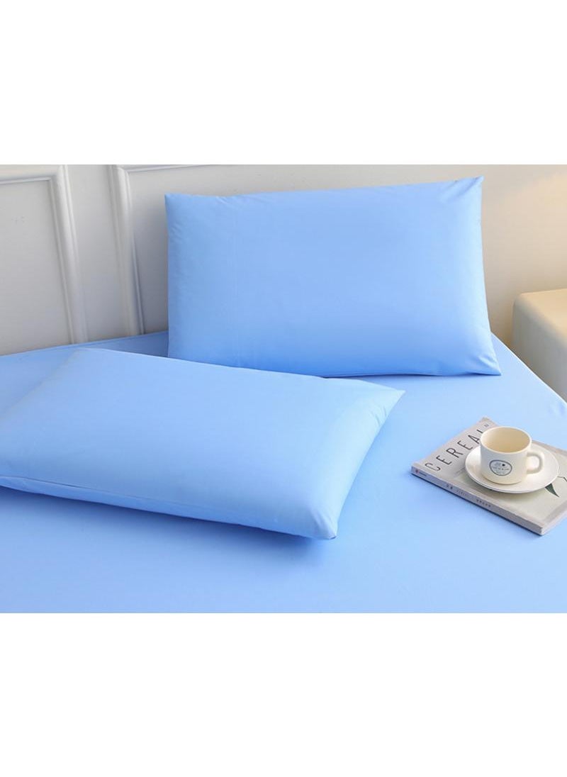 Y&D 3-Piece Solid Color Bed Sheets Set Waterproof Breathable Mattress Cover  - Image 3