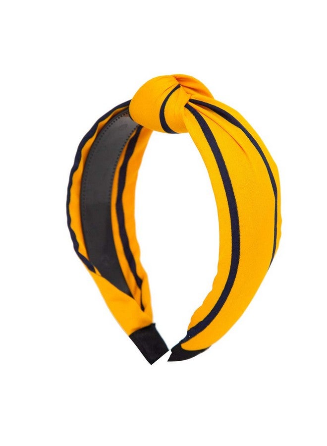 YouBella Hair Jewellery Striped Hair Band Head Band for Girls and Women (Yellow) - Image 1