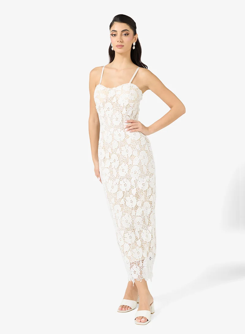 Strappy Lace Shift Dress