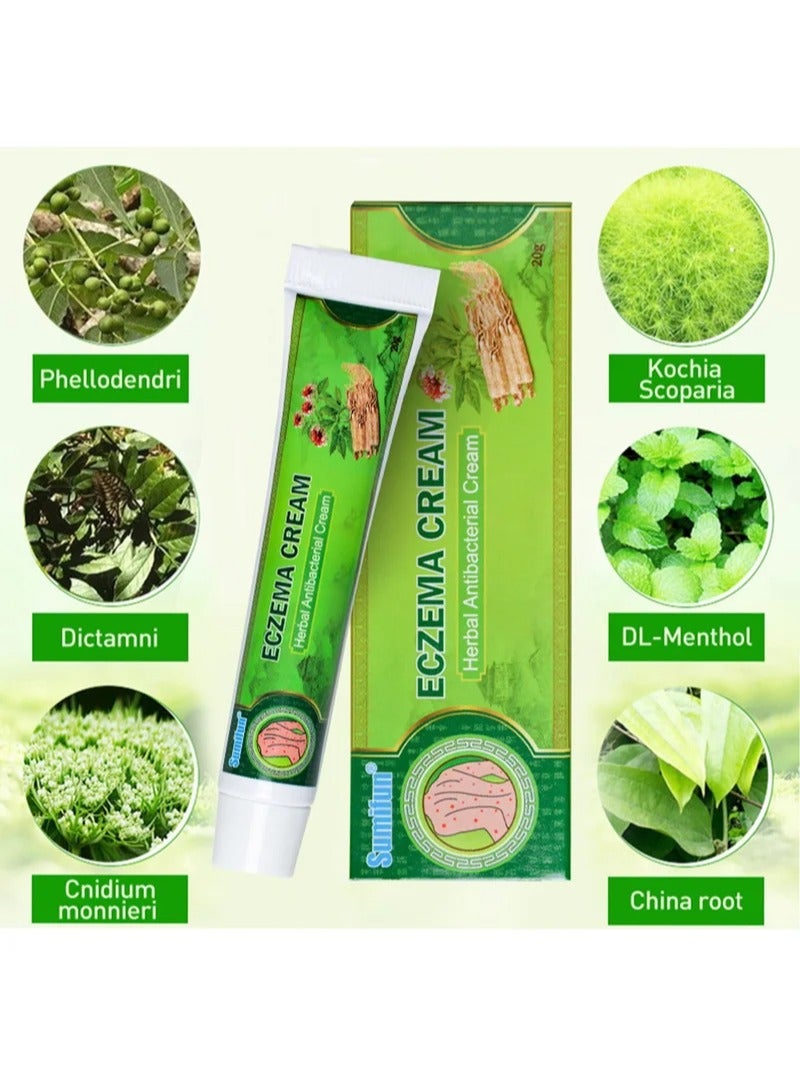 Sumifun Treatment Psoriasis Eczema Cream Antibacterial Antipruritic Dermatitis Herbal Ointment Anti-Itch Medical Plaster  - Image 3