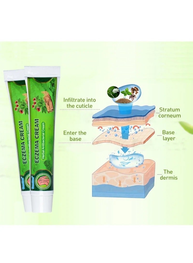 Sumifun Treatment Psoriasis Eczema Cream Antibacterial Antipruritic Dermatitis Herbal Ointment Anti-Itch Medical Plaster  - Image 5