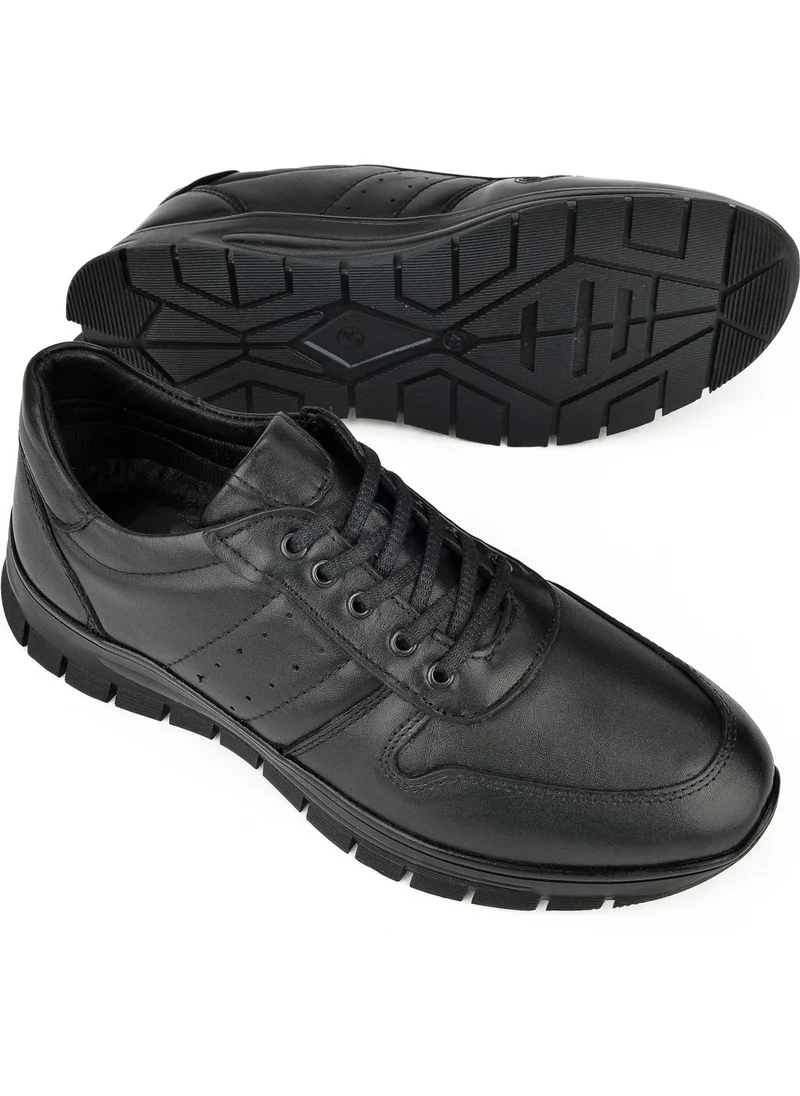 زيا Men's Leather Sneaker 133423Z67 Black