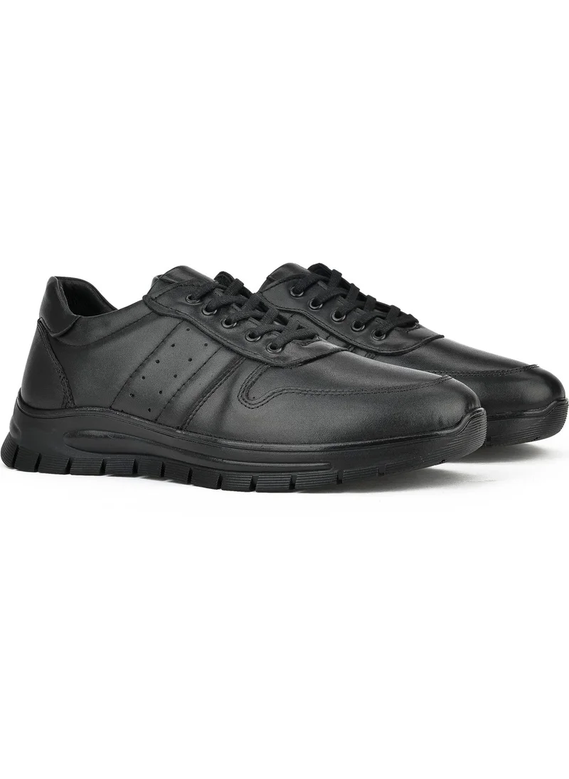 زيا Men's Leather Sneaker 133423Z67 Black