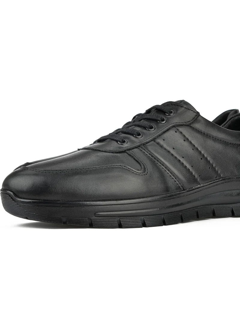 زيا Men's Leather Sneaker 133423Z67 Black