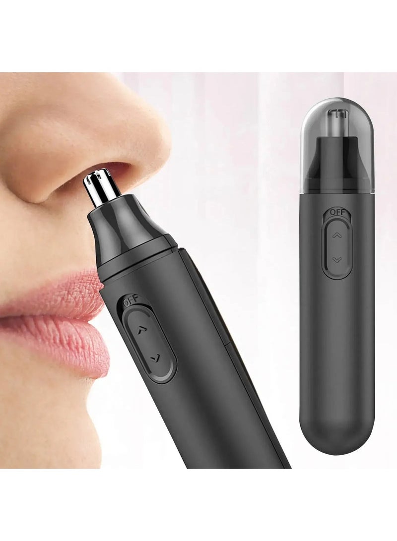 ماكينة تشذيب شعر الأنف والأذن والحواجب 3 في 1 للرجال والنساء، قابلة للشحن عبر USB Type-C ببطارية ليثيوم، شفرة مزدوجة الحواف بتصميم منحني مريح، مقاومة للماء IPX6 مع رأس قابل للفك والغسل، تشغيل هادئ وتصميم محمول خفيف للاستخدام المنزلي والسفر - Image 3