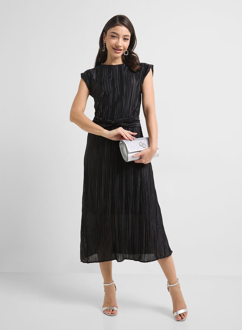 ELLA Pleated Waistband Dress  - Image 4
