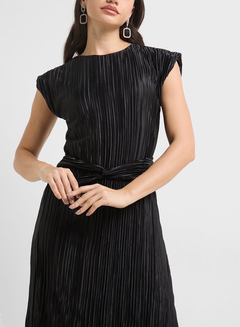 ELLA Pleated Waistband Dress  - Image 3