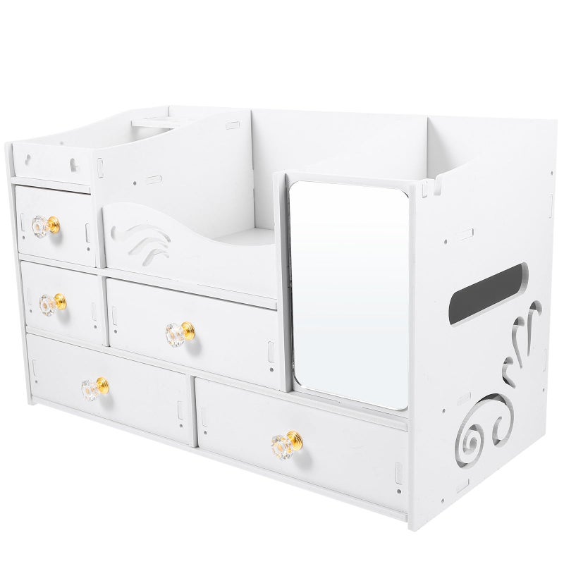 Multifunctional 5 Drawer Makeup Organizer Vanity Storage Box For Home And Travel - Image 2