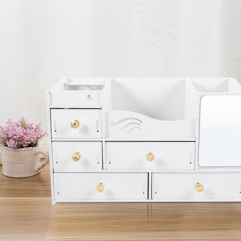 Multifunctional 5 Drawer Makeup Organizer Vanity Storage Box For Home And Travel - Image 4