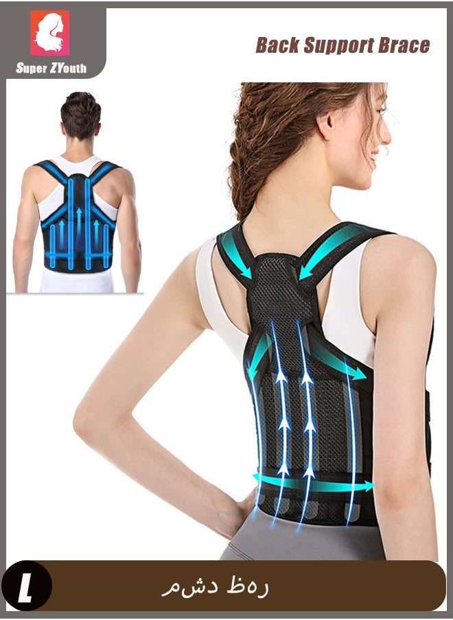 Super ZYouth Back Brace and Posture Corrector Back Straightener Belt Back Support Helps Hunchback Correction and Relieve Shoulder Neck Back Pain  - Image 1