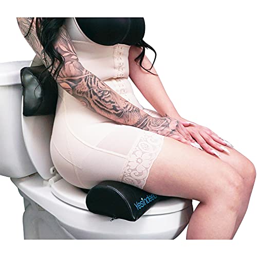 YESINDEED Brazilian Butt Lift Toilet Seat Riser Pillow + Back Support – Dr. Approved BBL Cushion with Wooden Bottom, Water-Resistant Cover, Portable Design, Firm Support for Optimal Post-Surgery Recovery - Image 1