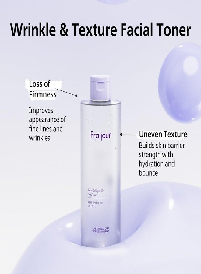 Fraijour Retin-Collagen 3D Core Toner – Anti-Aging Korean Toner with Bakuchiol, 7 Types of Collagen & Hyaluronic Acid, Firms Skin & Reduces Pores, Gentle for Sensitive Skin, 8.45 fl.oz. - Image 2