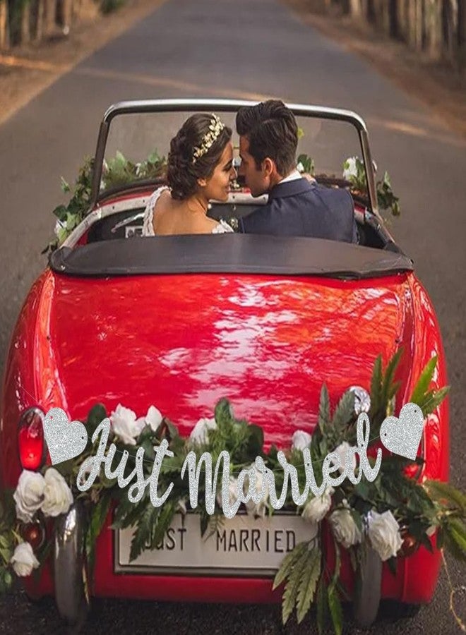 بيشيدا لافتة BEISHIDA الفضية لحفلات الزفاف - لا تحتاج إلى صنعها بنفسك، لافتة حفل زفاف لامعة، علامات للمتزوجين حديثًا، إكليل العازبة/العرائس، لوازم ديكور حفل الخطوبة، ديكورات حفل استقبال الزفاف. - Image 5