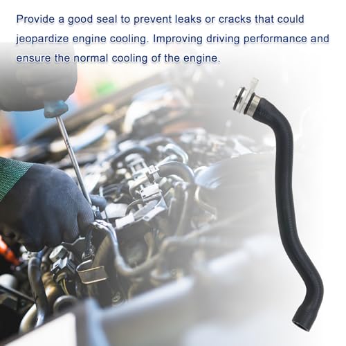 Bomunik Aluminum Fitting Assembly Radiator Coolant Hose for BMW F10 528i 2011 L6 3.0L, Thermostat to Cylinder Head, Replacement: 11537581063 - Image 4