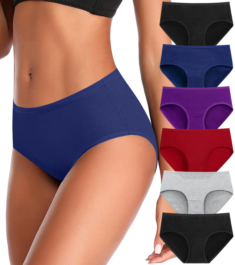 K-CHEONY Womens Underwear Cotton Soft Panties Ladies Breathable Briefs - Image 1