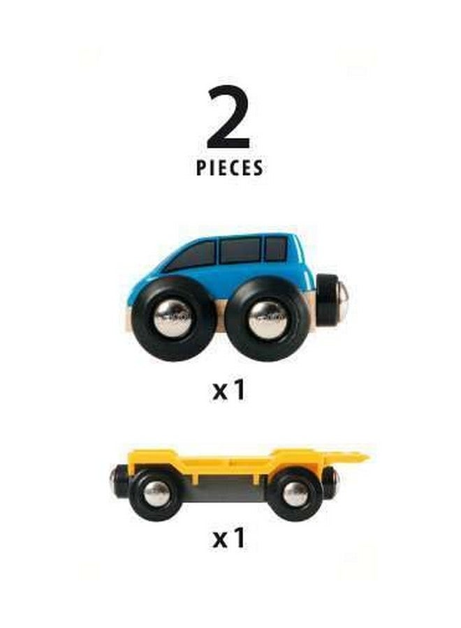 بريو وورلد ٣٣٥٧٧ - ناقلة سيارات - مجموعة قطار خشبي من قطعتين | مُشعل خيال الطفل | معتمد من مجلس الإشراف على الغابات (FSC) | مثالي للأطفال من سن ٣ سنوات فما فوق - Image 3