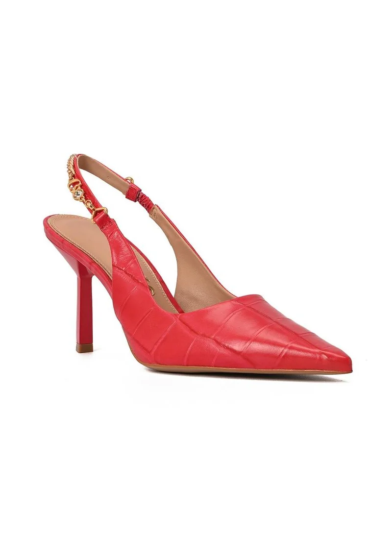 Red Orchid Slingback Pump