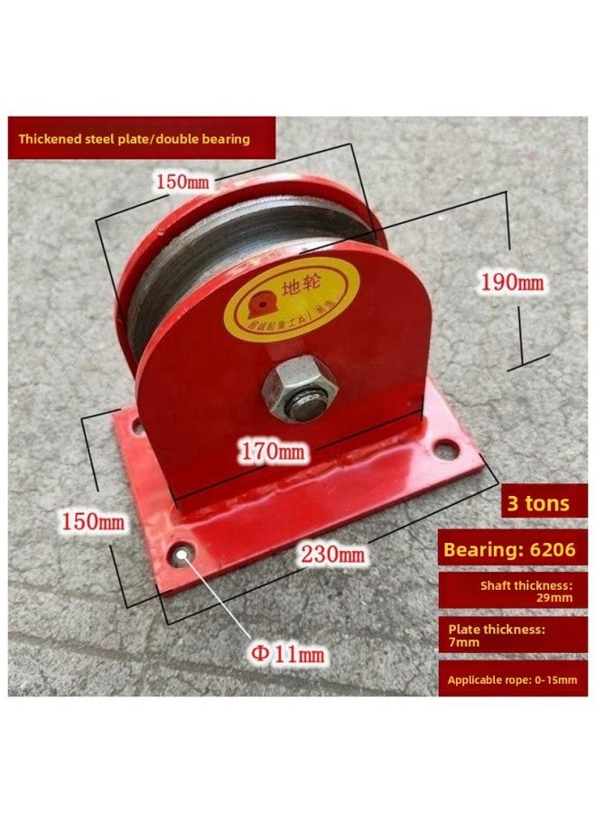 Lifting Ground Wheel Fixed Pulley Block Wire Rope Guide Reversing Pulley Single Wheel With Bearing 0.5-32 Tons Package
