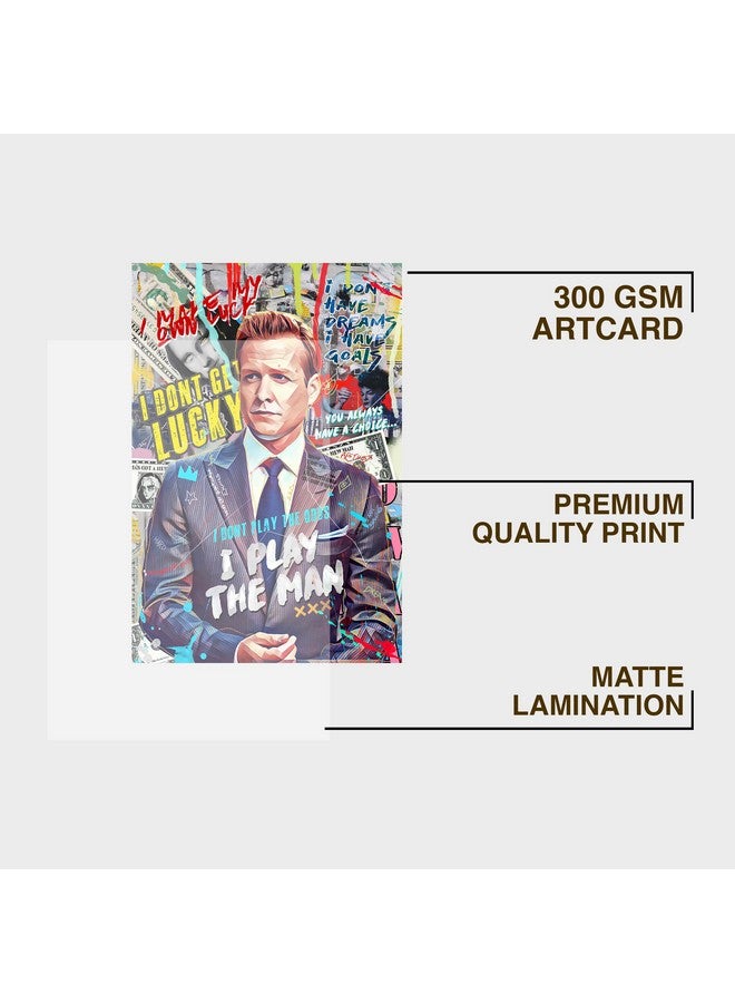 CodersParadise Wood Harvey Spectre Wall Poster Frames | 8X12 Inch (A4 Size) | Hanging Wall Artwork Frames For Home - Image 4