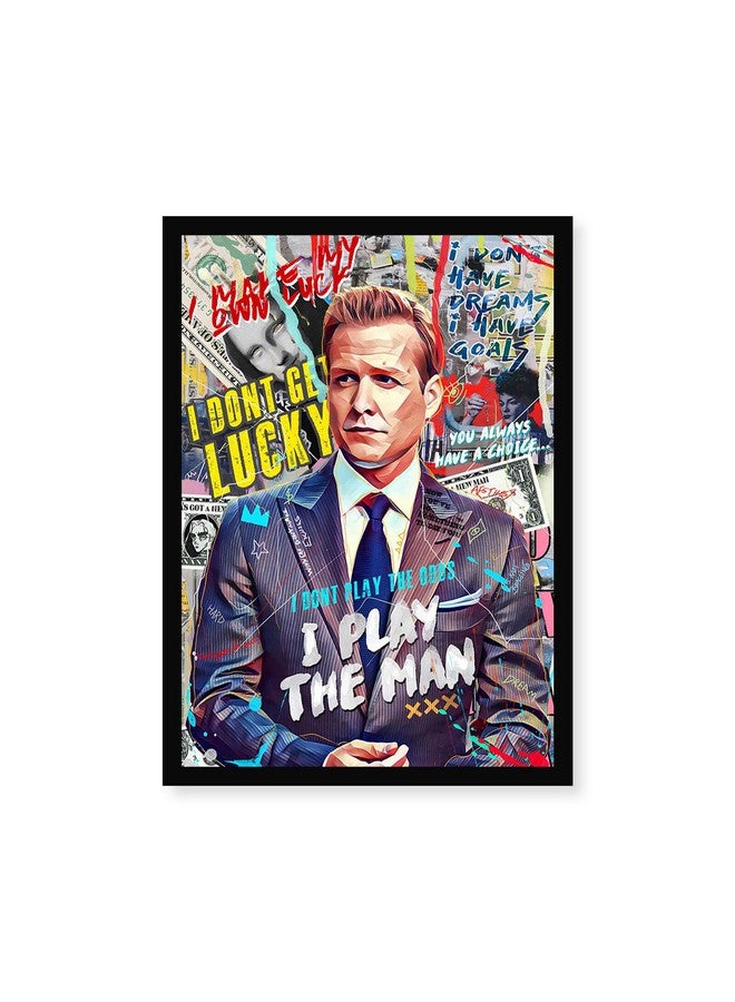 CodersParadise Wood Harvey Spectre Wall Poster Frames | 8X12 Inch (A4 Size) | Hanging Wall Artwork Frames For Home - Image 1