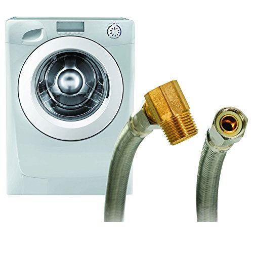 Fluidmaster B6W60 Dishwasher Connector With 3/8-Inch and 3/4-Inch Elbow Fittings, Braided Stainless Steel - 3/8 Female Compression Thread x 3/8 Female Compression Thread, 5 Ft. (60-Inch) Length - Image 3