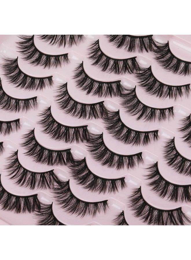 جيمير رموش عين القطة من المينك الصناعي من Wispy رموش صناعية كثيفة متقاطعة ذات مظهر طبيعي مصنوعة يدويًا بجودة عالية وقابلة لإعادة الاستخدام، عبوة مكونة من 16 زوجًا - Image 2