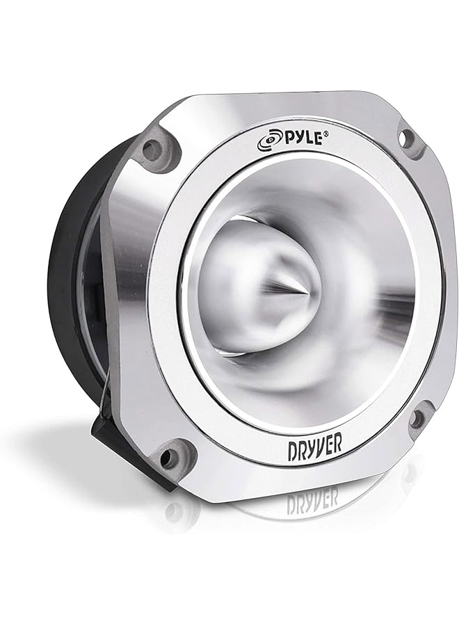 Pyle 1.5" Audio Car Tweeter Speaker-Aluminum Die-Cast Frame,500 Watt Peak,2 Khz-25 Khz Frequency Response,4 Ohm,Heavy Duty 30 Oz. Magnet Structure- Pdbt31 Silver - Image 1