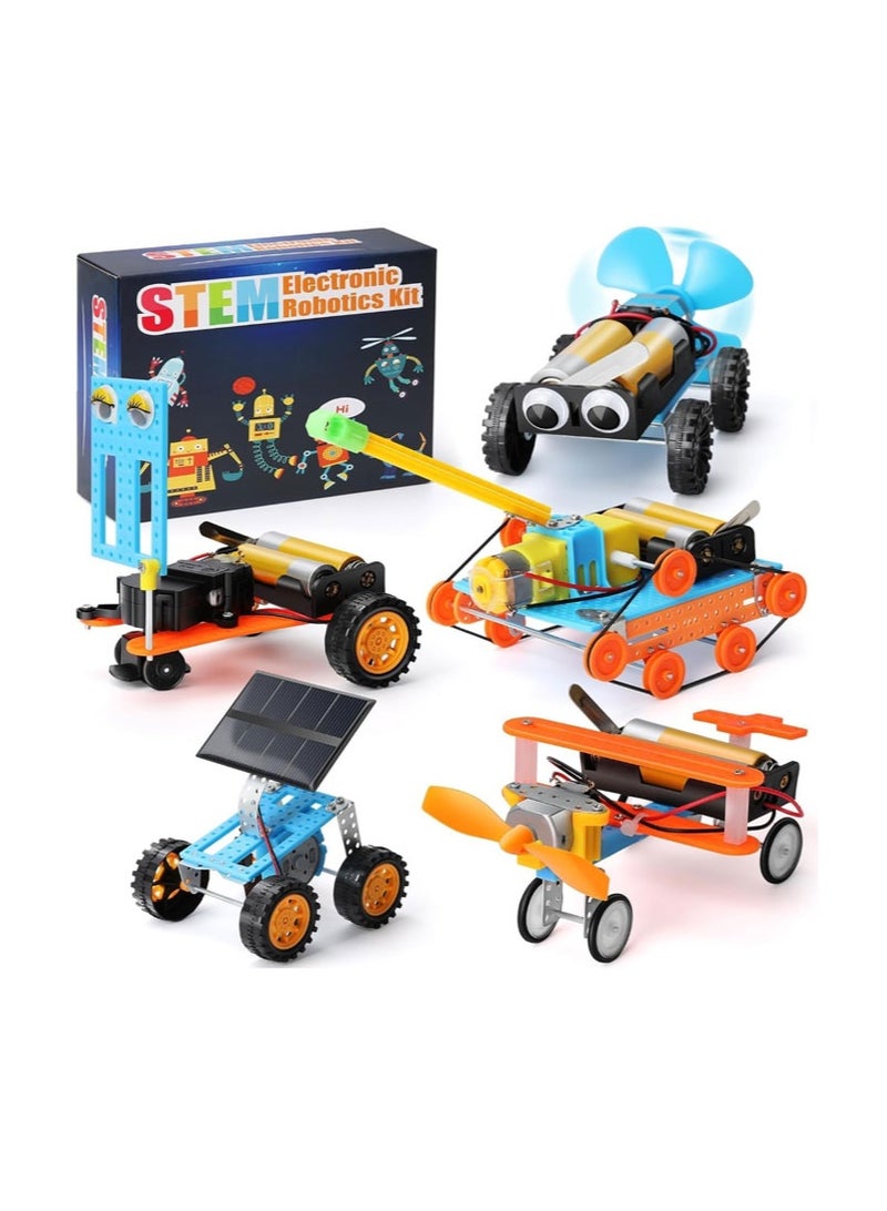 Science Experiment Set for Kids, 5 Set Science Experiments Project, Learning & Education Robot Toys Craft Kits for Boys Girls, Educational STEM Toys DIY Robot Building Set for Kids - Image 1