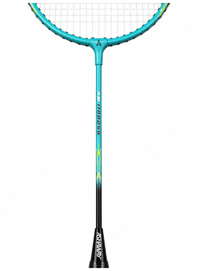 Ashaway AM 11000 SQ Badminton Racket – Lightweight Graphite Frame, High Tension, Professional Performance – Teal/Black - Image 4