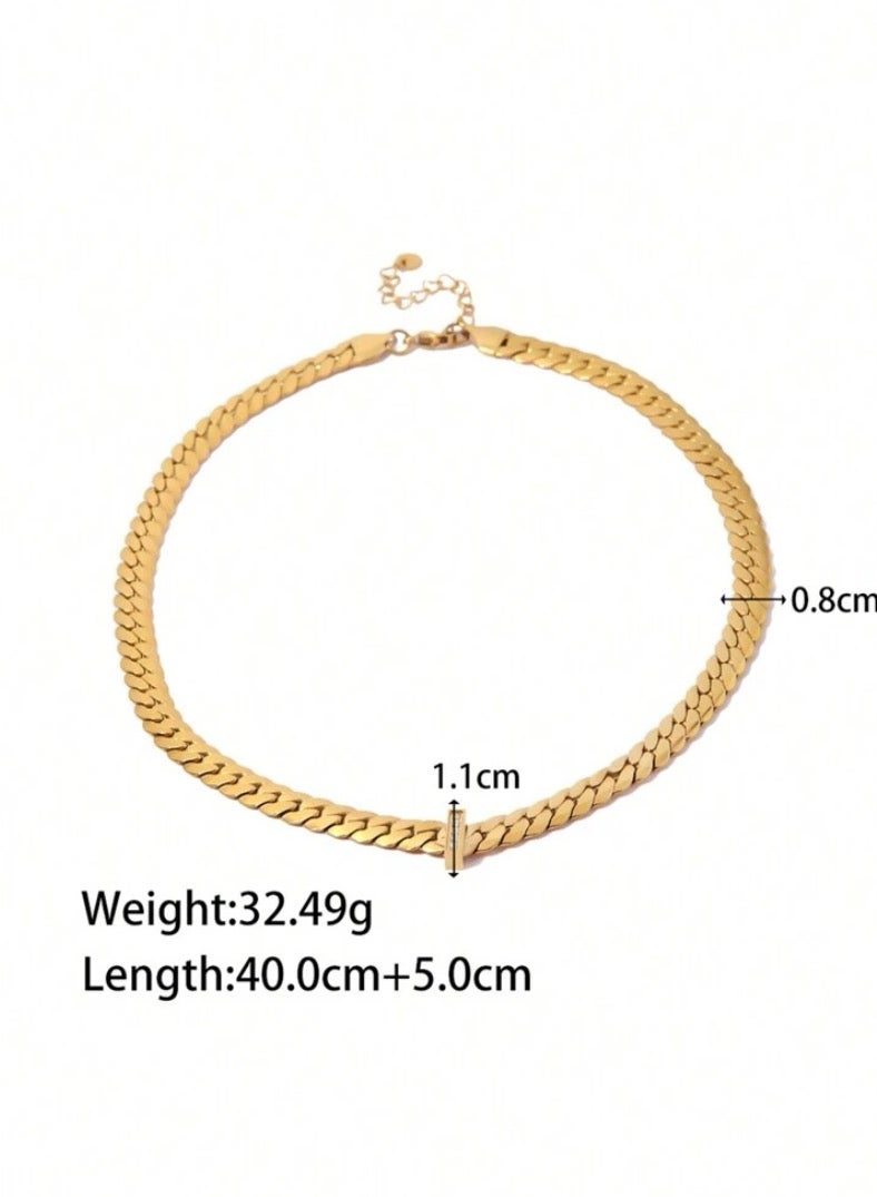 Luxury & Elegant 18k Gold Plated Stainless Steel Necklace For Women