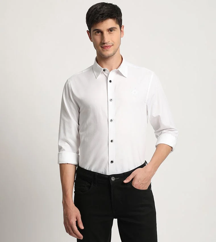 BEVERLY HILLS POLO CLUB Tonal Ovals Long Sleeves Shirt