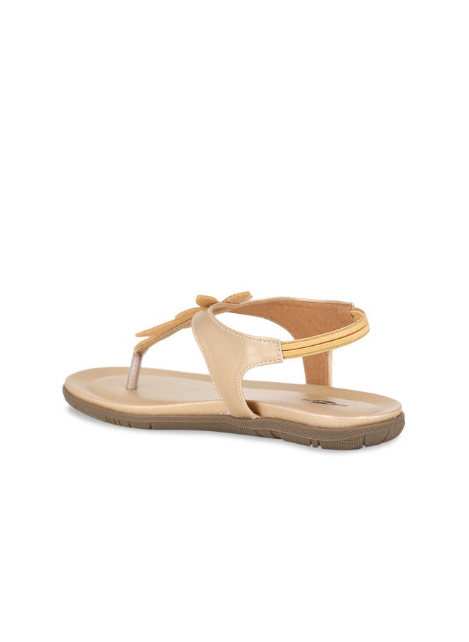 She Zone Shezone Women Gold Open Toe Flats - Image 3