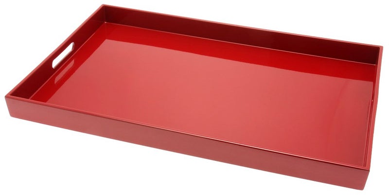 M.V. Trading Kotobuki Rectangular Lacquer Serving Tray, 18-3/4-Inch, Red - Image 3