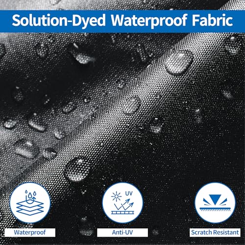 iCOVER Trailerable Boat Cover- 17'-19' Heavy Duty Waterproof Tarp Covers with Storage Bag, Fits V-Hull, Fish&Ski, Pro-Style, Fishing, Runabout, Bass Boats, up to 17ft-19ft Long X 96" Wide - Image 3