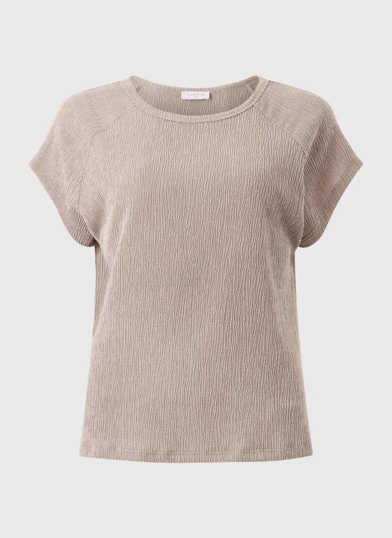 Matalan Taupe Textured Co Ord T-Shirt
