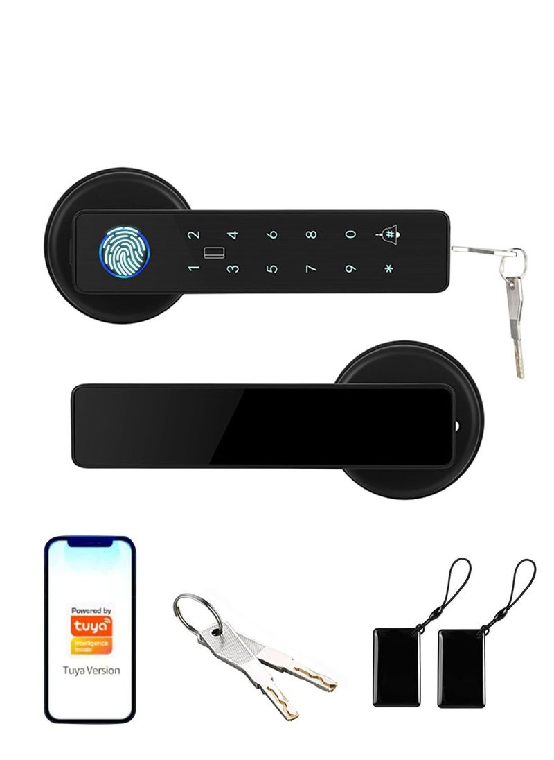 Dominy - Smart Door Lock, TuYa Smart Life APP, WIFI Fingerprint Electronic Door Lock, Fingerprint Swipe Card Password Key - Image 1