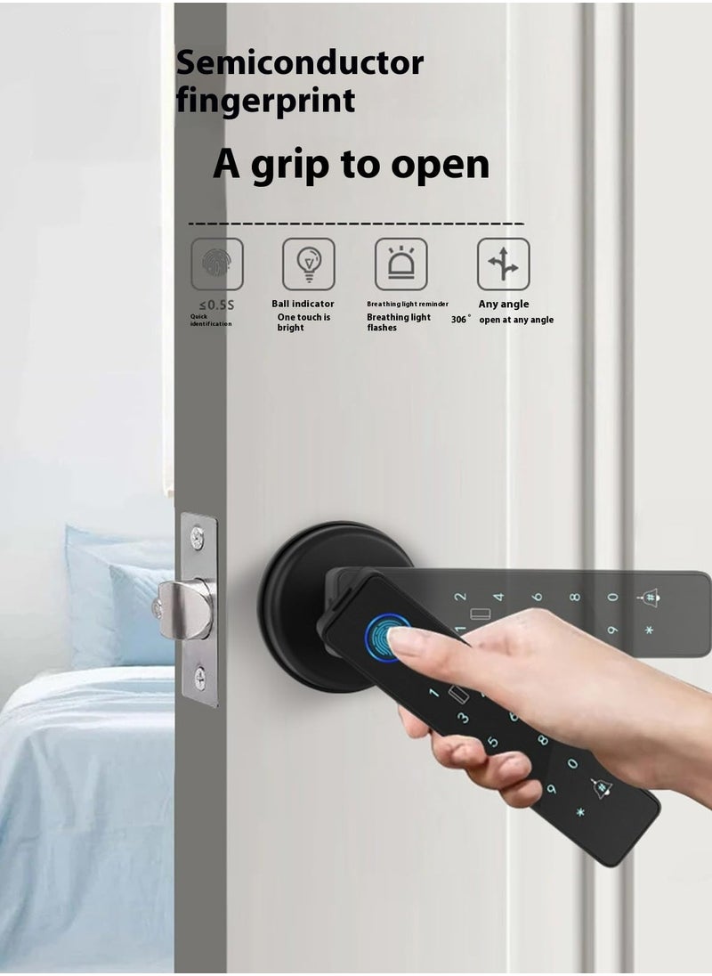 Dominy - Smart Door Lock, TuYa Smart Life APP, WIFI Fingerprint Electronic Door Lock, Fingerprint Swipe Card Password Key - Image 1