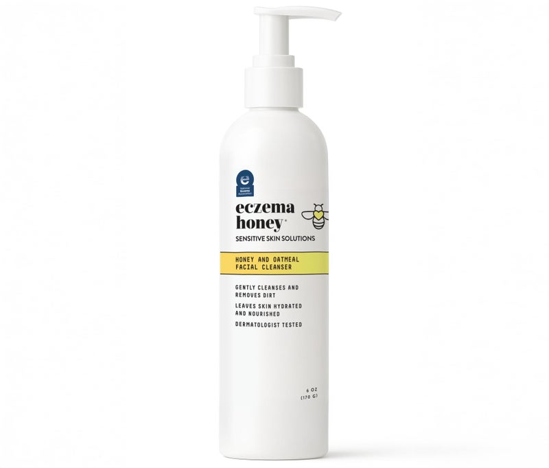 ECZEMA HONEY Oatmeal Facial Cleanser - Natural Eczema Face Wash Prevents Breakouts - Daily Gentle Face Cleanser for Dry, Itchy, Sensitive, & Irritable Skin (6 Oz) - Image 1