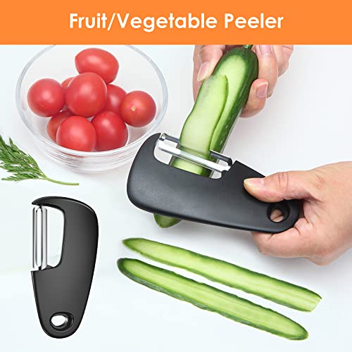 Pisol Kitchen Unique Gadgets Set 6 Pieces, Space Saving, Cheese Grater, Bottle Opener, Fruit Vegetable Peeler, Pizza Cutter, Garlic Ginger Grinder, Herb Stripper Gift Set - Image 5