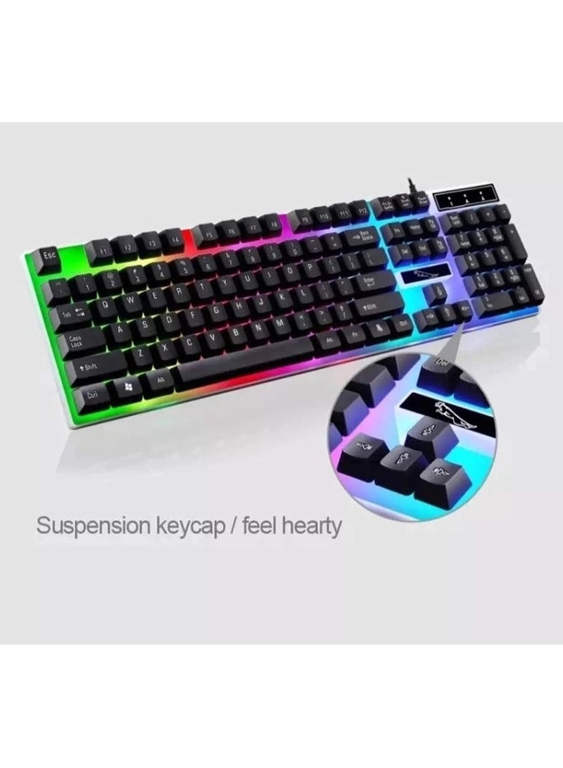 KUYING Gaming Keyboard and Gaming Mouse Mechanical feel USB Wired LED Backlit Keyboard Mouse Set  - Image 3