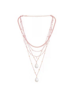 PEORA Peora Rose Gold Plated Pendant Necklace Layered Chain Fashion Wear Stylish Jewellery Gift for Girls & Women (PX9N49)|Rakhi Rakshabandhan Gift for Sister Bhabhi, Gifts for Women  - Image 1